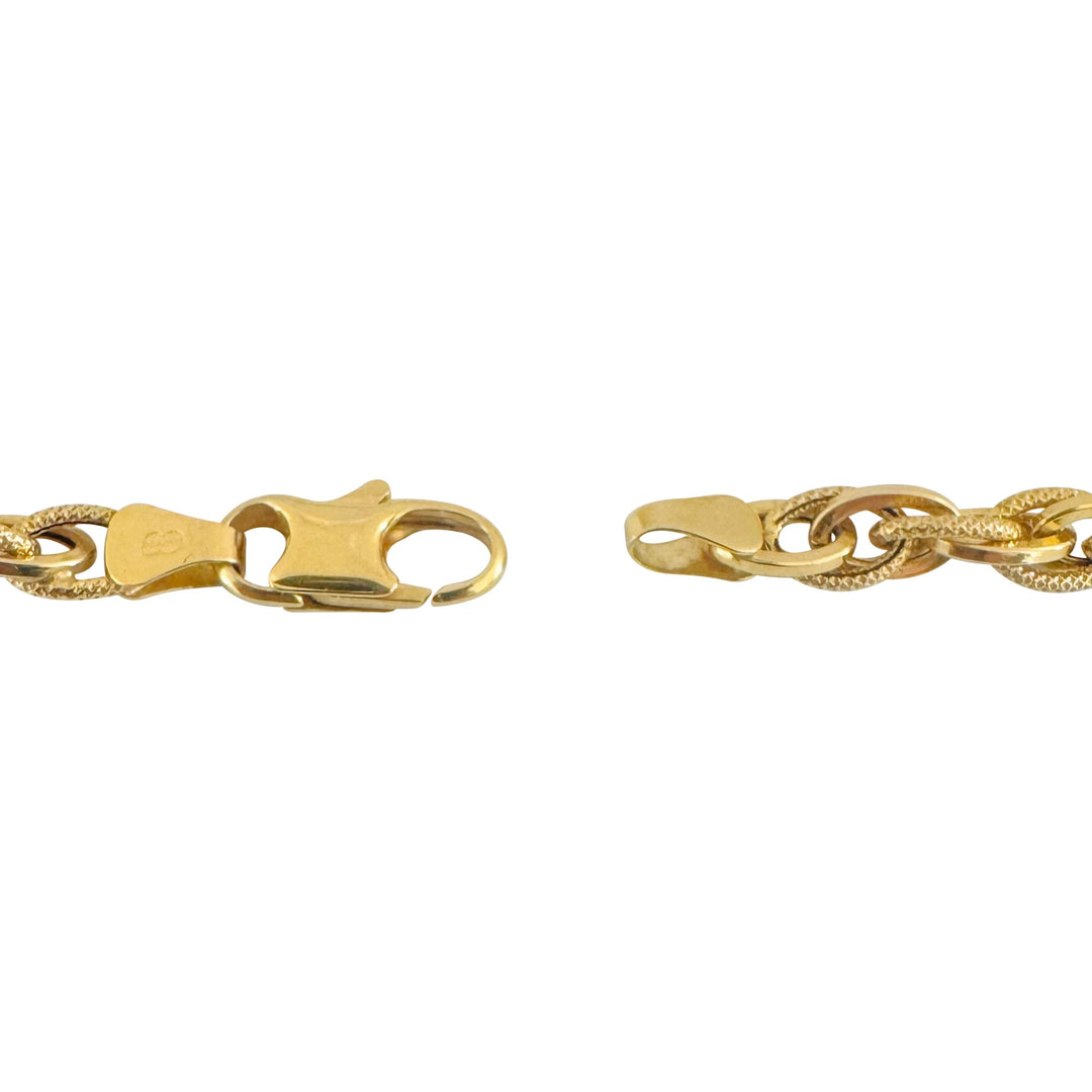 14k Yellow Gold 9.9g UnoAErre Vintage Fancy Link Chain Necklace Italy 17"