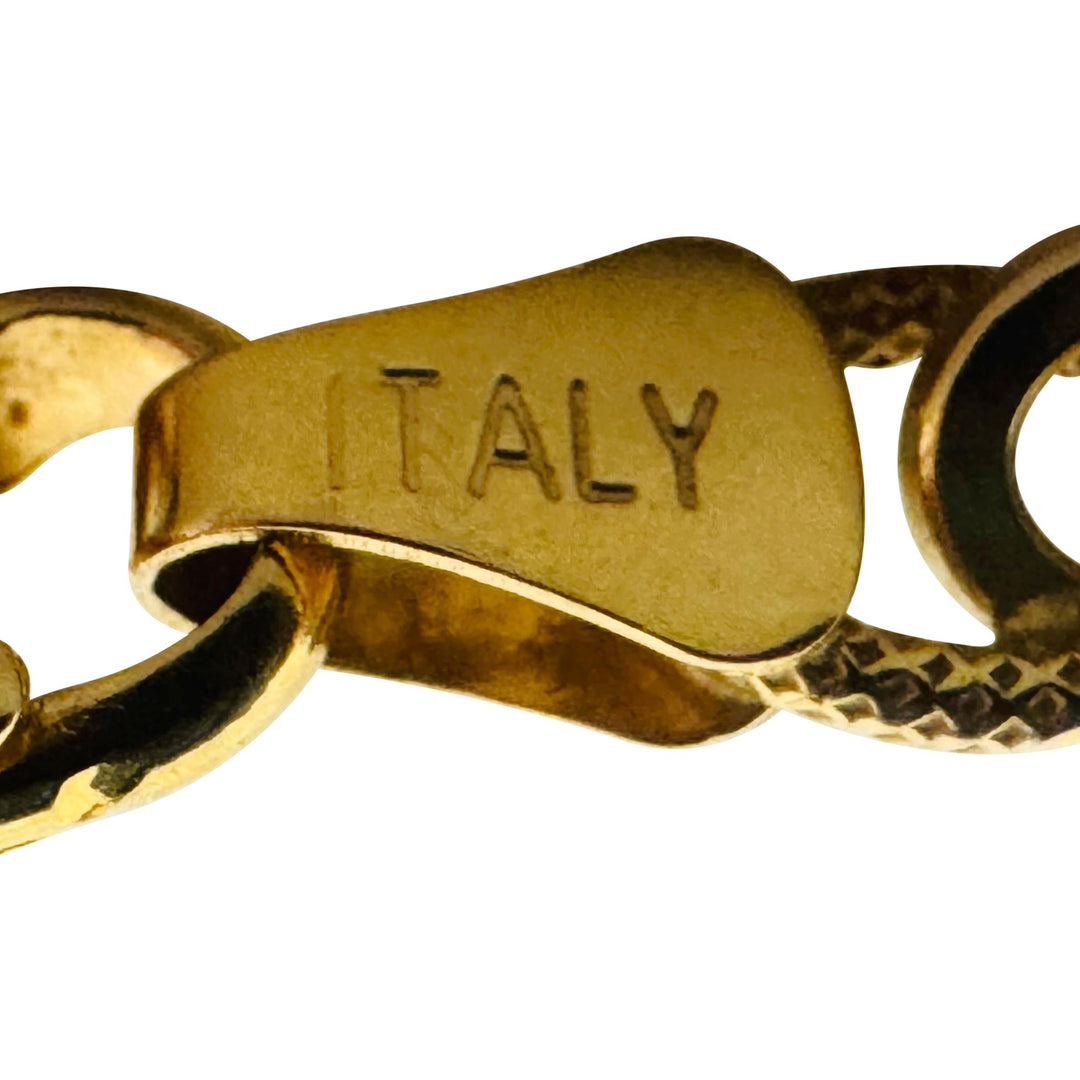 14k Yellow Gold 9.9g UnoAErre Vintage Fancy Link Chain Necklace Italy 17"