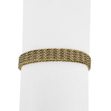 14k Yellow Gold 21.8g Solid Heavy 8.5mm Woven Mesh Link Bracelet 7.25"
