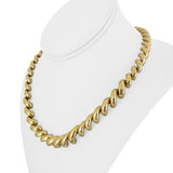 14k Yellow Gold 48.6g Graduated Polished San Marco Link Necklace Italy 18"