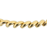 14k Yellow Gold 48.6g Graduated Polished San Marco Link Necklace Italy 18"