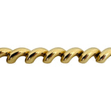 14k Yellow Gold 48.6g Graduated Polished San Marco Link Necklace Italy 18"