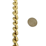 14k Yellow Gold 48.6g Graduated Polished San Marco Link Necklace Italy 18"