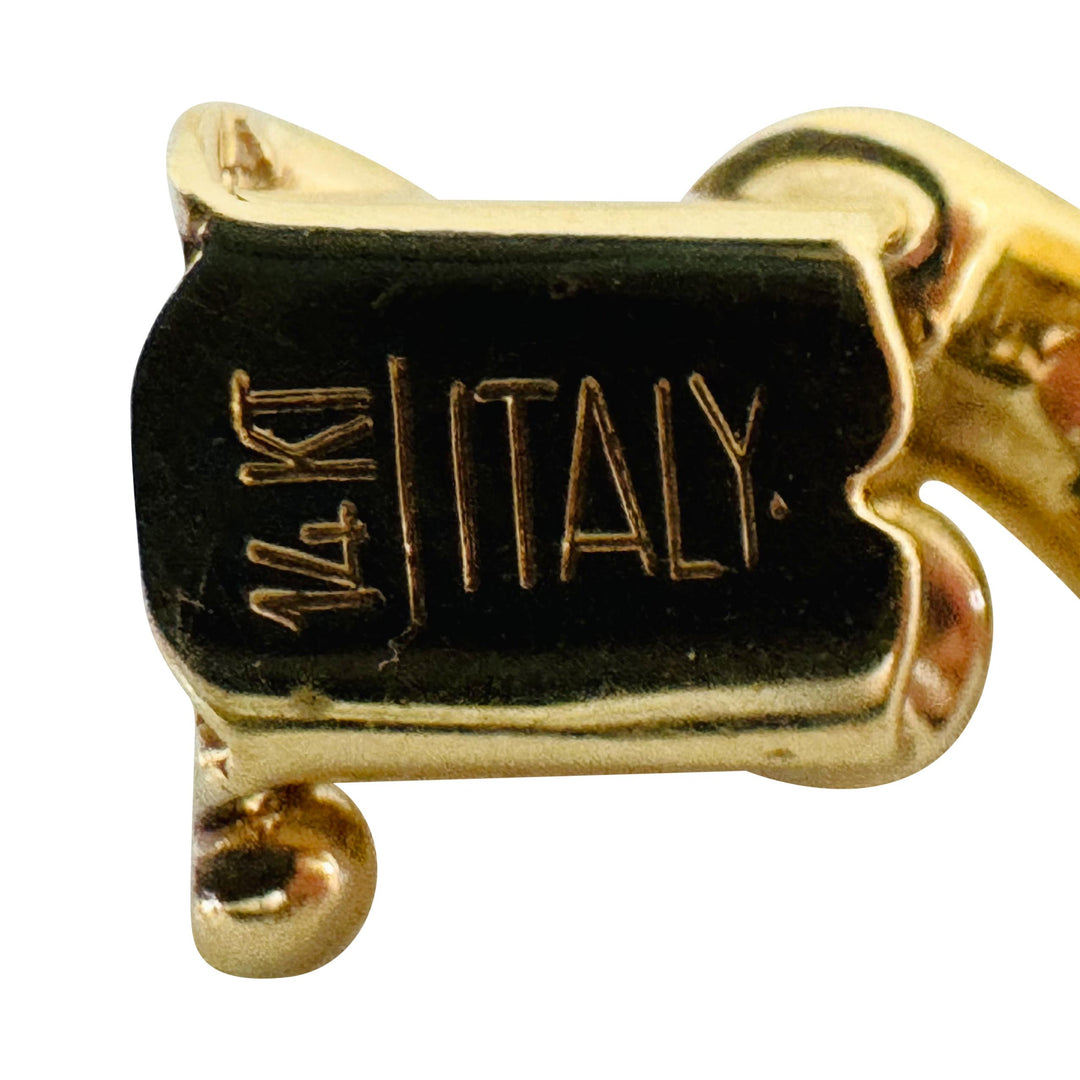 14k Yellow Gold 48.6g Graduated Polished San Marco Link Necklace Italy 18"
