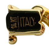 14k Yellow Gold 48.6g Graduated Polished San Marco Link Necklace Italy 18"
