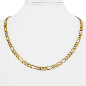 14k Yellow Gold 17g Solid 4.8mm Figaro Link Chain Necklace 20"