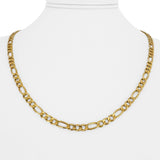 14k Yellow Gold 17g Solid 4.8mm Figaro Link Chain Necklace 20"