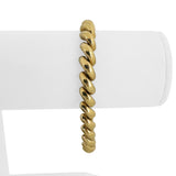14k Yellow Gold 19.5g Ladies Polished 7.5mm San Marco Link Bracelet Italy 7"
