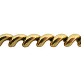 14k Yellow Gold 19.5g Ladies Polished 7.5mm San Marco Link Bracelet Italy 7"