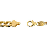 14k Yellow Gold 13g Solid 6mm Squared Double Curb Link Bracelet Italy 8.25"