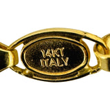 14k Yellow Gold 13g Solid 6mm Squared Double Curb Link Bracelet Italy 8.25"
