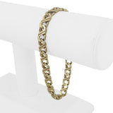 14k Yellow Gold 25g Solid Vintage Men's Fancy Curb Link Bracelet 8.5"