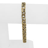 14k Yellow Gold 25g Solid Vintage Men's Fancy Curb Link Bracelet 8.5"