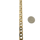 14k Yellow Gold 25g Solid Vintage Men's Fancy Curb Link Bracelet 8.5"