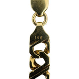 14k Yellow Gold 25g Solid Vintage Men's Fancy Curb Link Bracelet 8.5"