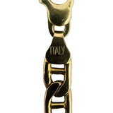 14k Yellow Gold 8.4g Semi Solid Men's 5.5mm Mariner Link Bracelet Italy 8"