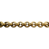 14k Yellow Gold 11.3g Ladies Beveled 8.5mm Rolo Link Bracelet Italy 7.25"