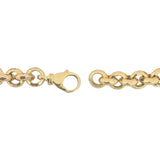 14k Yellow Gold 11.3g Ladies Beveled 8.5mm Rolo Link Bracelet Italy 7.25"