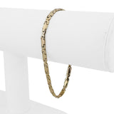 14k Yellow Gold 10.8g Vintage Solid Thin 4mm Fancy Link Bracelet 7.5"