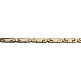 14k Yellow Gold 10.8g Vintage Solid Thin 4mm Fancy Link Bracelet 7.5"