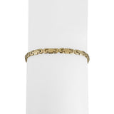 14k Yellow Gold 10.8g Vintage Solid Thin 4mm Fancy Link Bracelet 7.5"