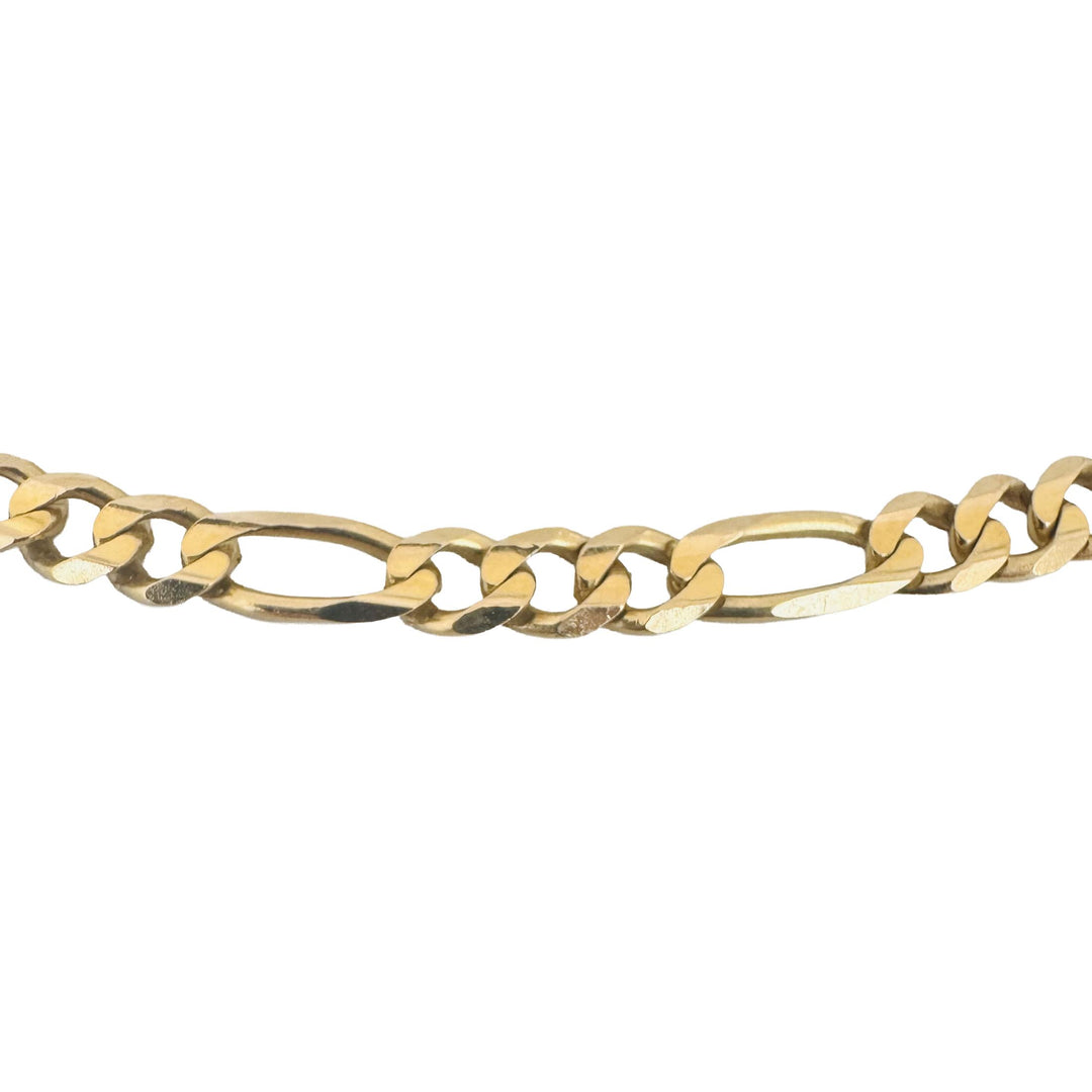 14k Yellow Gold 31.3g Solid Heavy 6mm Figaro Link Chain Necklace Italy 24"