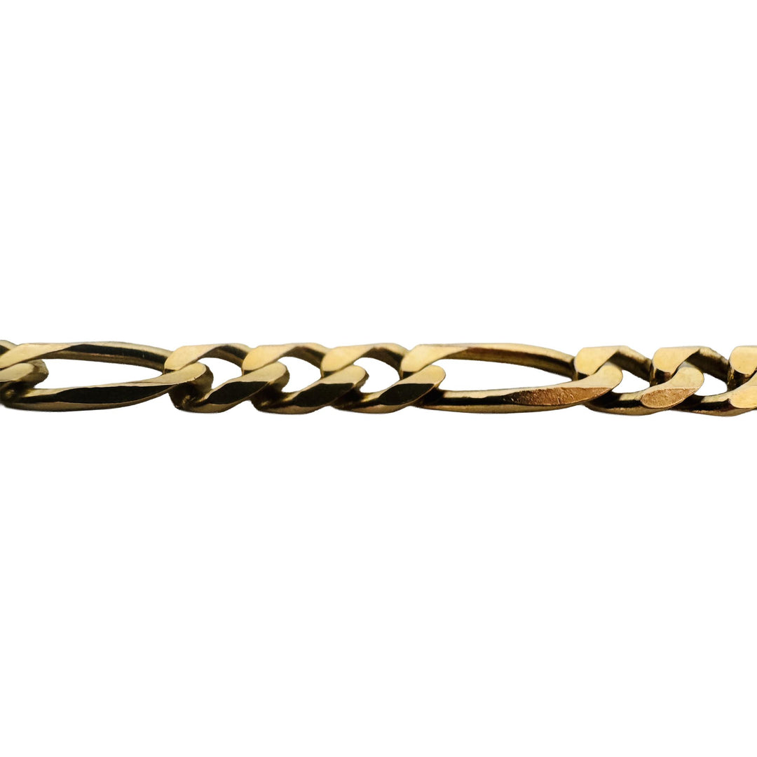 14k Yellow Gold 31.3g Solid Heavy 6mm Figaro Link Chain Necklace Italy 24"