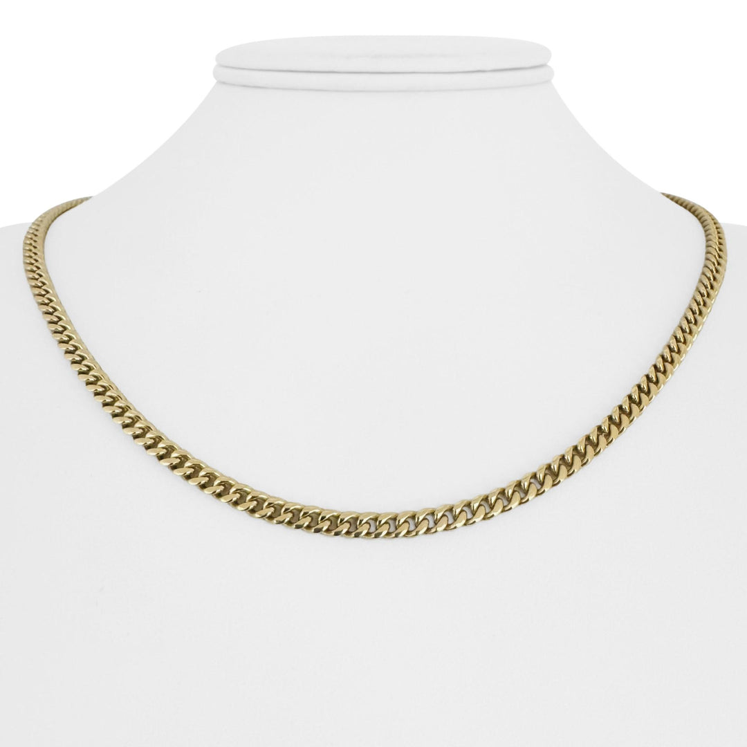 14k Yellow Gold 23.2g Solid Heavy 4mm Curb Cuban Link Chain Necklace 18.5"