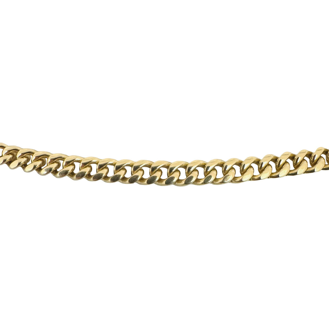 14k Yellow Gold 23.2g Solid Heavy 4mm Curb Cuban Link Chain Necklace 18.5"