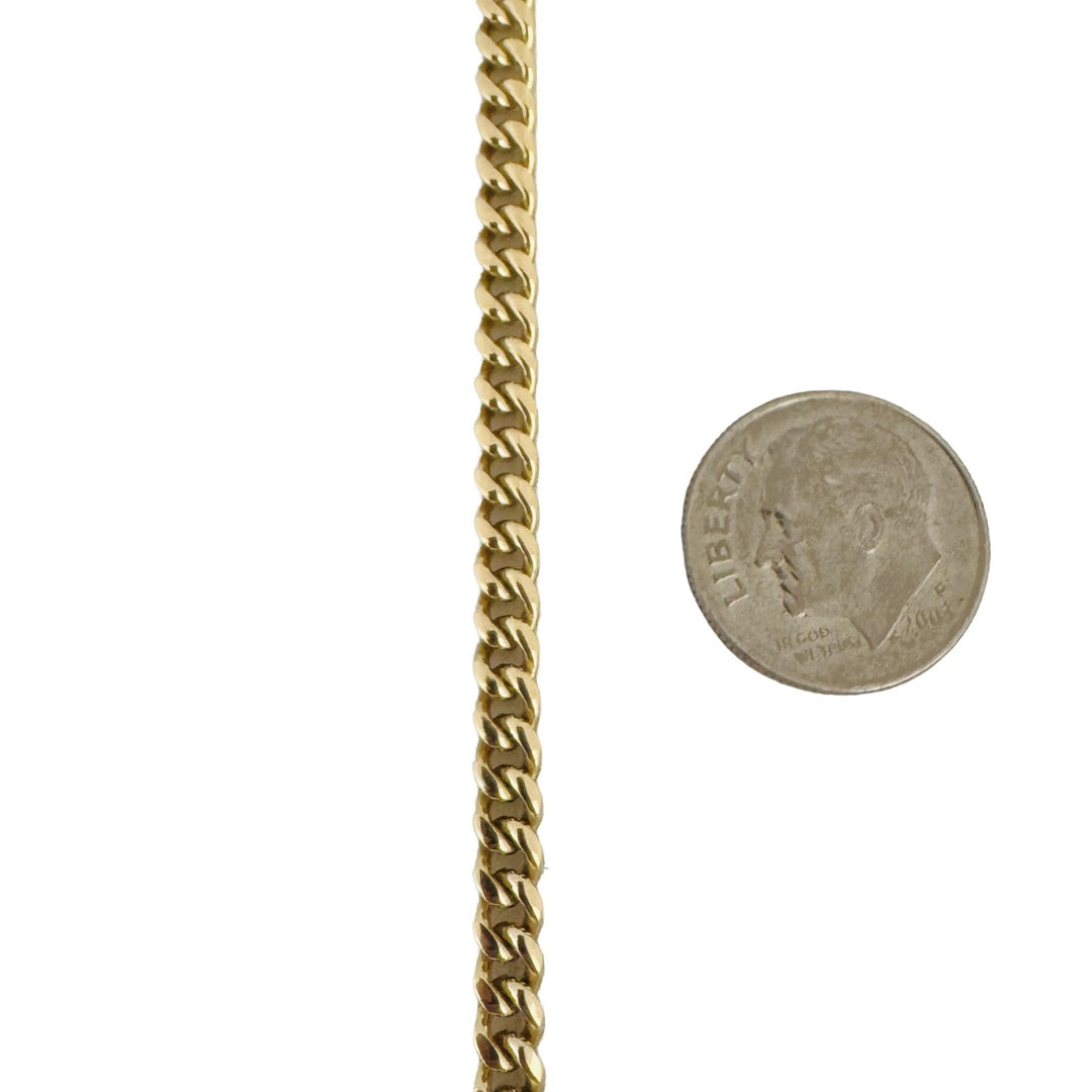 14k Yellow Gold 23.2g Solid Heavy 4mm Curb Cuban Link Chain Necklace 18.5"