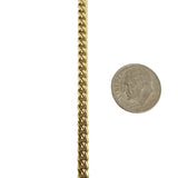 14k Yellow Gold 23.2g Solid Heavy 4mm Curb Cuban Link Chain Necklace 18.5"