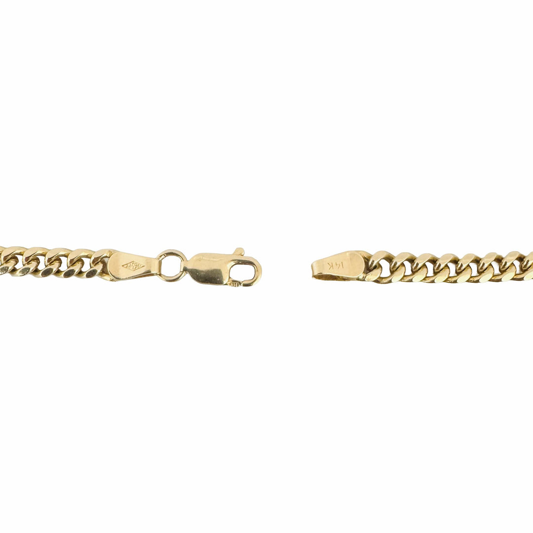 14k Yellow Gold 23.2g Solid Heavy 4mm Curb Cuban Link Chain Necklace 18.5"