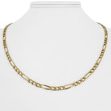 14k Yellow Gold 12.9g Solid 3.5mm Figaro Link Chain Necklace 19"