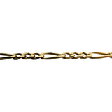 14k Yellow Gold 12.9g Solid 3.5mm Figaro Link Chain Necklace 19"