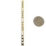 14k Yellow Gold 12.9g Solid 3.5mm Figaro Link Chain Necklace 19"