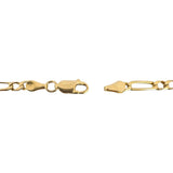 14k Yellow Gold 12.9g Solid 3.5mm Figaro Link Chain Necklace 19"