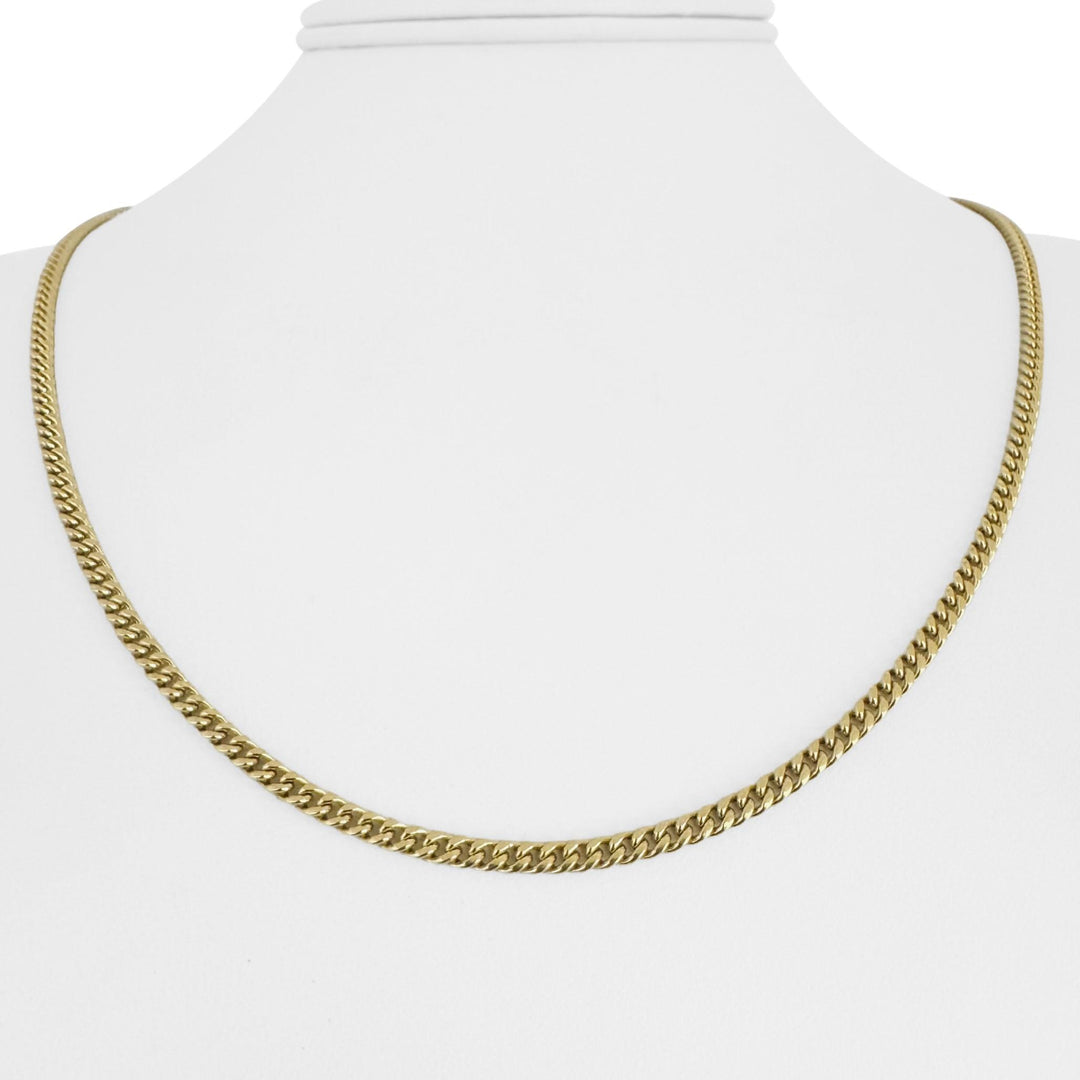 14k Yellow Gold 5.6g Hollow Light 3mm Cuban Curb Link Chain Necklace 20"