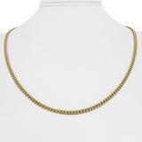 14k Yellow Gold 5.6g Hollow Light 3mm Cuban Curb Link Chain Necklace 20"
