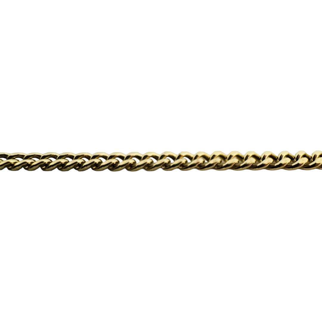 14k Yellow Gold 5.6g Hollow Light 3mm Cuban Curb Link Chain Necklace 20"