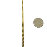 14k Yellow Gold 5.6g Hollow Light 3mm Cuban Curb Link Chain Necklace 20"