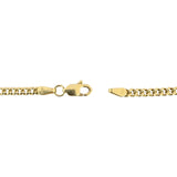 14k Yellow Gold 5.6g Hollow Light 3mm Cuban Curb Link Chain Necklace 20"