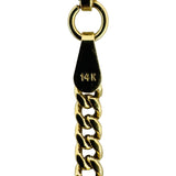 14k Yellow Gold 5.6g Hollow Light 3mm Cuban Curb Link Chain Necklace 20"