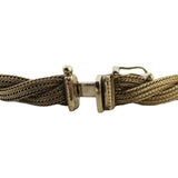 14k Yellow Gold 12.7g Vintage Soft Braided Mesh Link Bracelet Italy 7.25"