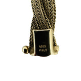 14k Yellow Gold 12.7g Vintage Soft Braided Mesh Link Bracelet Italy 7.25"