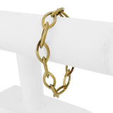 14k Yellow Gold 9.2g Ladies 11mm Marquise Link Toggle T Bar Bracelet Italy 7.5"