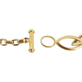 14k Yellow Gold 9.2g Ladies 11mm Marquise Link Toggle T Bar Bracelet Italy 7.5"