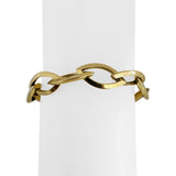 14k Yellow Gold 9.2g Ladies 11mm Marquise Link Toggle T Bar Bracelet Italy 7.5"