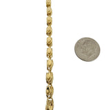 14k Yellow Gold 7.7g Vintage Diamond Cut 4.5mm Solid Fancy Link Bracelet 7.5"