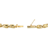 14k Yellow Gold 7.7g Vintage Diamond Cut 4.5mm Solid Fancy Link Bracelet 7.5"