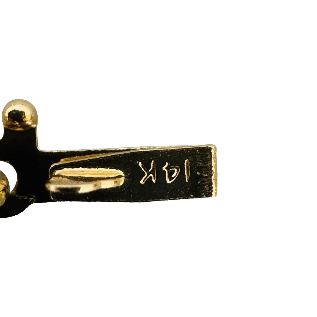 14k Yellow Gold 7.7g Vintage Diamond Cut 4.5mm Solid Fancy Link Bracelet 7.5"